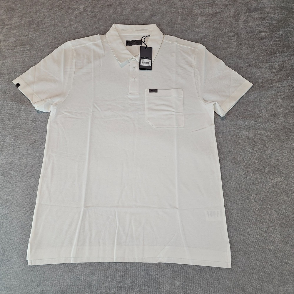 FIGS FIGSPRO Mens Technical Pique Scrub Polo White M22WW1004 Large NWT
